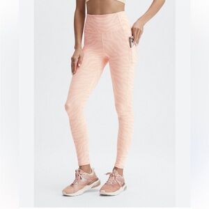 Fabletics Peach Zebra Print High-Waist Leggings
